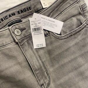 American Eagle Outfitters Gray Skinny Jeans Soft Washed Look